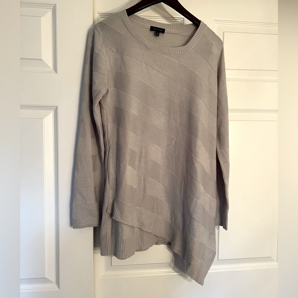 Grey asymmetrical sweater